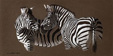 Zebras at Duma Tau - Zebras by Esther Lidstrom